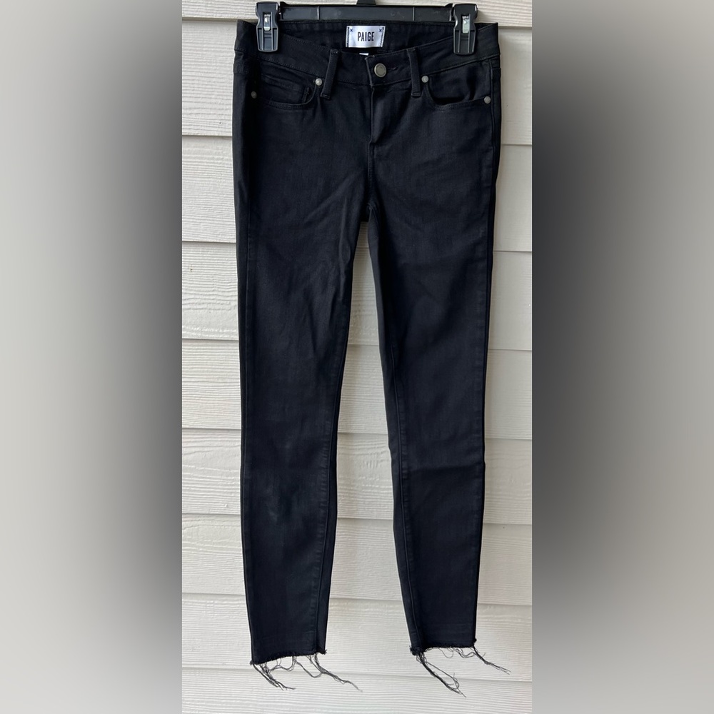 PAIGE VERDUGO ANKLE BLACK SKINNY JEANS WOMENS size 26